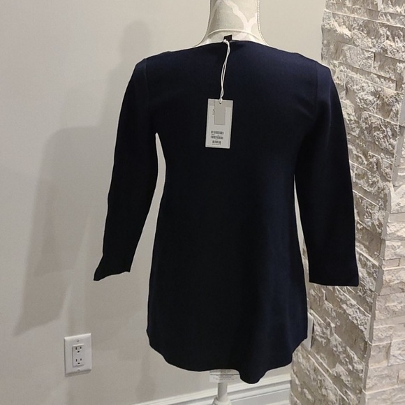 NWT COS navy boatneck wool blend sweater - Picture 4 of 7